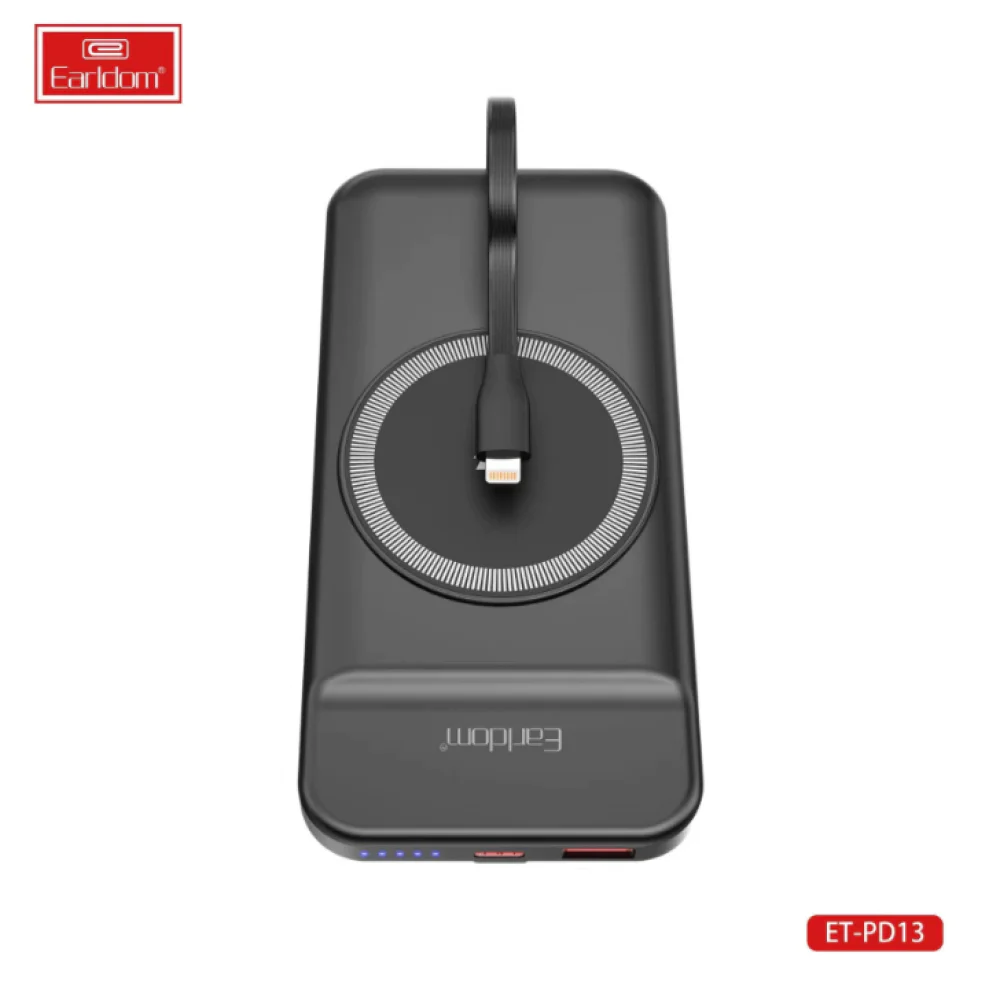 Earldom PD13 10000mAh Wireless Magnetic Power Bank With Cable